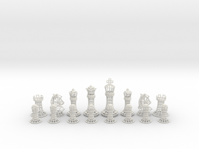 Wire Chess  in White Natural Versatile Plastic
