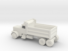 S Scale Dump Truck in White Natural Versatile Plastic