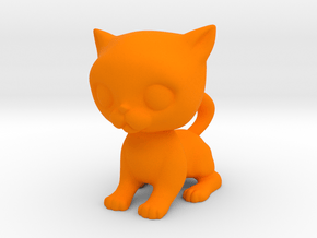 Cute Baby Cat in Orange Processed Versatile Plastic