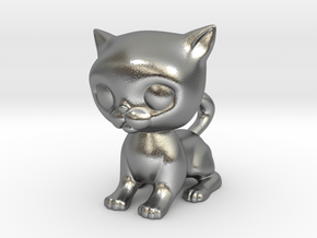 Cute Baby Cat in Natural Silver