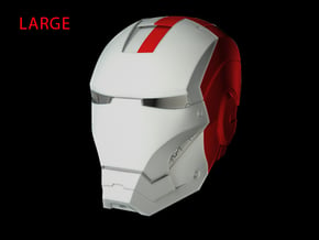 Iron Man Helmet - Head Left Side (Large) 2 of 4 in White Natural Versatile Plastic
