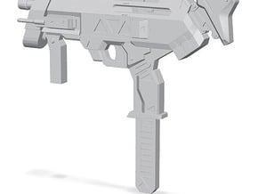 1:3 Miniature Sombra Machine Pistol in Tan Fine Detail Plastic