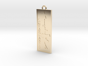 Come and take it Pendant in 14k Gold Plated Brass