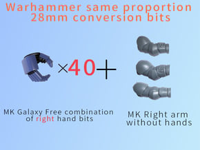 MK Galaxy Free combination of right hand in Smooth Fine Detail Plastic