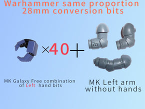 MK Galaxy Free combination of Left hand in Smooth Fine Detail Plastic