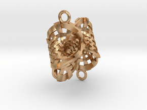 Woven Hopf fibration earrings in Natural Bronze