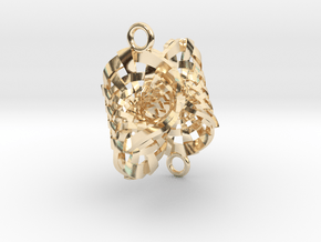 Woven Hopf fibration earrings in 14k Gold Plated Brass