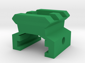 Nerf Rail to Picatinny Rail Adapter (2 Slots) in Green Processed Versatile Plastic