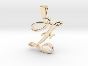 INITIAL PENDANT Z in 14K Yellow Gold