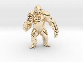 King Kong Kaiju Monster Miniature for games & rpg in 14k Gold Plated Brass