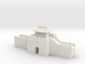 the great wall of china 1/350 gate pass roof  in White Natural Versatile Plastic