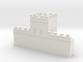 Hadrian's  wall 1/600 turret  in White Natural Versatile Plastic