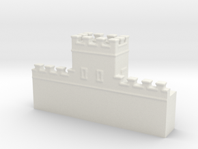Hadrian's  wall 1/600 turret thin  in White Natural Versatile Plastic