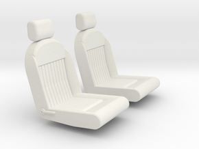 TS161 1500 seats with Headrests in White Natural Versatile Plastic
