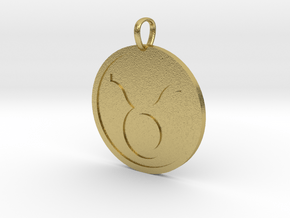 Taurus Medallion in Natural Brass