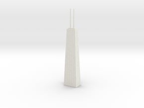 John Hancock Center - Chicago (6 inch) in White Natural Versatile Plastic