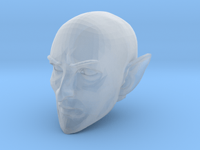 Elf Cleric Bald Head 1 in Tan Fine Detail Plastic