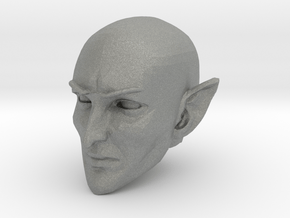 Elf Cleric Bald Head 1 in Gray PA12
