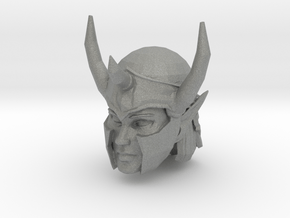 Elf Head Female with helmet for Mythic Legions 2.0 in Gray PA12