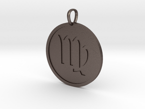 Virgo Medallion in Polished Bronzed-Silver Steel