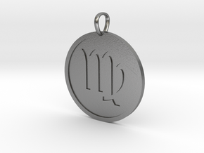 Virgo Medallion in Natural Silver