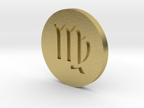 Virgo Coin in Natural Brass