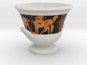 Euphronius Krater Cofee Cup XL in Natural Full Color Sandstone