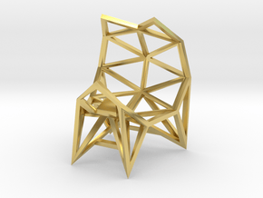 Smartphone Stand Type A in Polished Brass