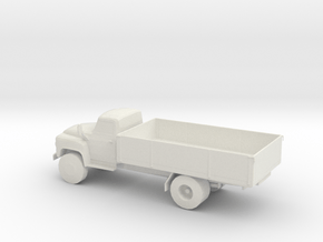 S Scale Flat Bed Truck in White Natural Versatile Plastic
