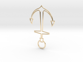 Anchor Pendant in 14K Yellow Gold