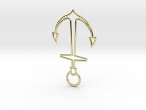Anchor Pendant in 18k Gold Plated Brass