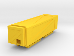 Crate Battery Box (34mm x 30mm x 136mm ID) in Yellow Processed Versatile Plastic