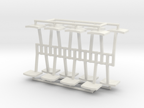7mm BBA wagon steps in White Natural Versatile Plastic
