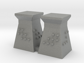2mm / 3mm Scale Guard Tower (x2) in Gray PA12