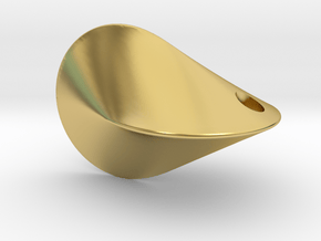 Oloid | key ring | pendant in Polished Brass