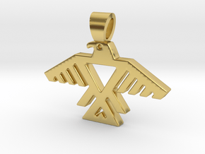 Native Thunderbird [pendant] in Polished Brass