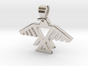 Native Thunderbird [pendant] in Rhodium Plated Brass