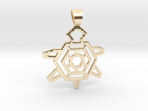 Native Turtle [pendant] in 14k Gold Plated Brass