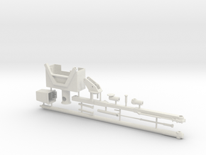 1/50th Chipper Truck Boom with bucket and saw in White Natural Versatile Plastic