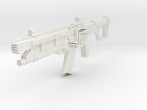 1:6 Miniature SOWSAR-17 Type G Assault Rifle in White Natural Versatile Plastic