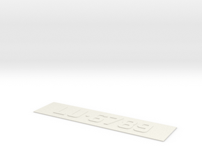 number plate 3 in White Natural Versatile Plastic