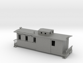 HO Scale Caboose with Interior in Gray PA12