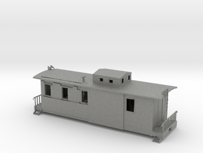S Scale Caboose with Interior in Gray PA12