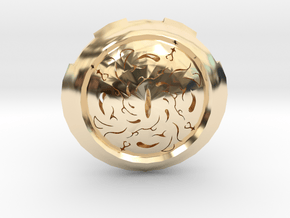 Hollow Eye Medallion  in 14k Gold Plated Brass