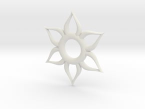 Sun Necklace in White Natural Versatile Plastic