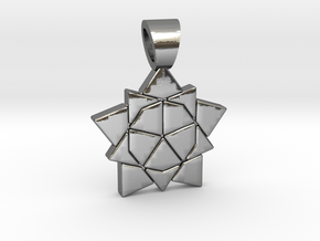 Golden ratio tiling - Star [pendant] in Polished Silver