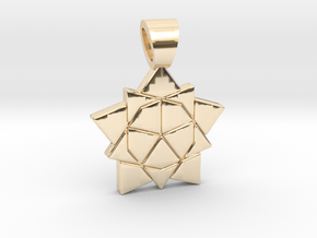 Golden ratio tiling - Star [pendant] in 14k Gold Plated Brass