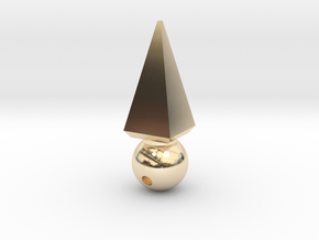 Ball Sharp Earring in 14k Gold Plated Brass