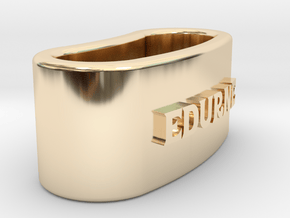 EDURNE 3D Napkin Ring with lauburu in 14K Yellow Gold