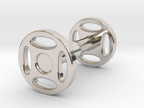 Wheeled Cufflink in Platinum